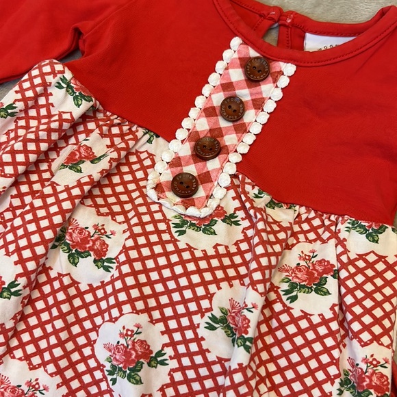 Swoon Baby, Red Romper w/ Ruffle butt ~ 3mo - Picture 2 of 5